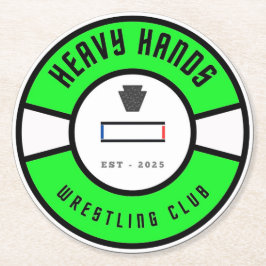 Wrestling Club Items Ronde Kartonnen Onderzetter