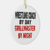 Wrestling Coach Grillmaster Keramisch Ornament (Rechts)
