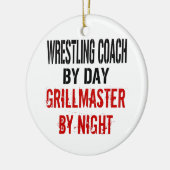 Wrestling Coach Grillmaster Keramisch Ornament (Links)
