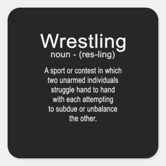 Wrestling Definition Fight Wrestle Martial Art Vierkante Sticker