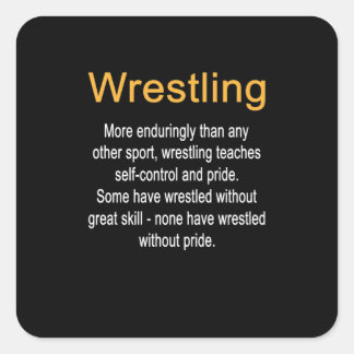 Wrestling Definition Self Control Coach Vierkante Sticker