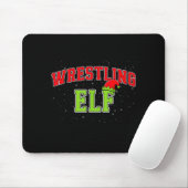 Wrestling Elf Christmas Family Matching Group Xmas Muismat (Met muis)