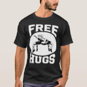 Wrestling Funny Free Hugs T-shirt (Voorkant)