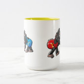 Wrestling Gorillas Tweekleurige Koffiemok (Center)