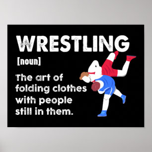 Wrestling Grappig Woordenboek Definitie Wrestler Poster