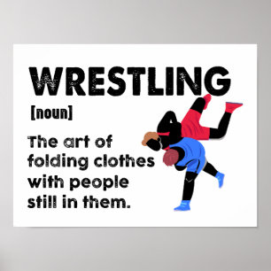 Wrestling Grappig Woordenboek Definitie Wrestler Poster