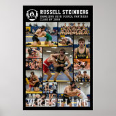 Wrestling High School Senior 13 Photo Collage Poster (Voorkant)