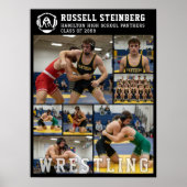 Wrestling High School Senior 7 Photo Collage Poster (Voorkant)