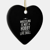 Wrestling hobby white keramisch ornament (Rechts)