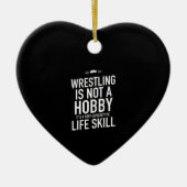 Wrestling hobby white keramisch ornament (Voorkant)