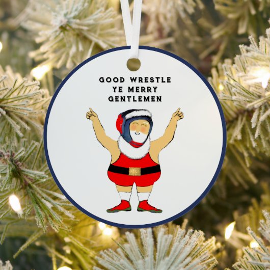 Wrestling Holiday Gift Metalen Ornament (Insitu)