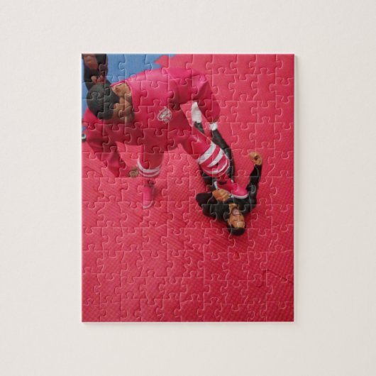 Wrestling Jigzaag Puzzle Legpuzzel (Verticaal)