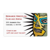 Wrestling Lucha Libre Adresetiketten Etiket (Voorkant)