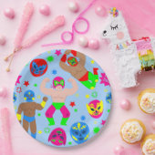 wrestling lucha libre masks luchador wrestlers papieren bordje (Feest)