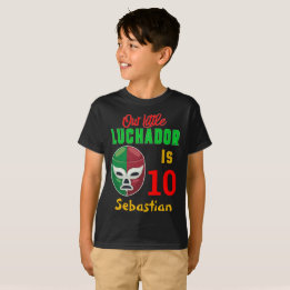 Wrestling Luchador Custom Colorful Birthday Boy T-shirt