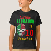 Wrestling Luchador Custom Colorful Birthday Boy T-shirt (Voorkant)