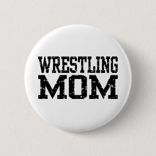 Wrestling mama ronde button 5,7 cm