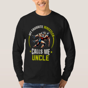 Wrestling Mannen Grappig Mijn favoriete worstelaar T-shirt