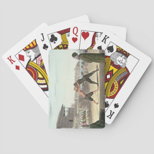 Wrestling Match, Constantinopel (w/c on paper) Pokerkaarten (Achterkant)