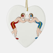 Wrestling Match Vector Keramisch Ornament (Rechts)