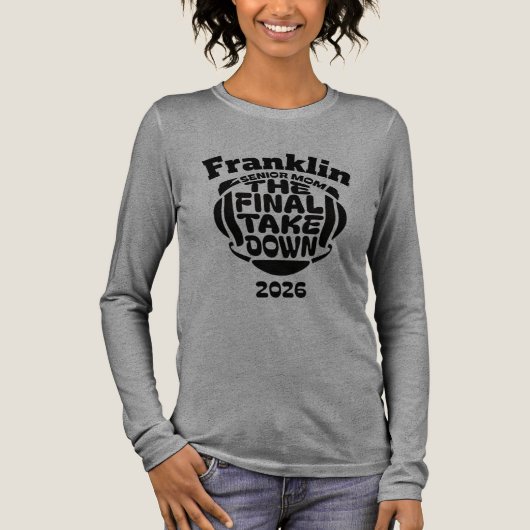 Wrestling Mom Final Takedown T Tri-Blend Shirt (Voorkant)
