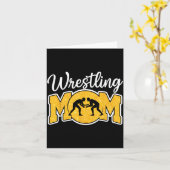 Wrestling Mom Funny Wrestle Wrestler Parent Mother Kaart (Gele Bloem)