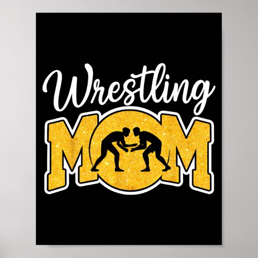 Wrestling Mom Funny Wrestle Wrestler Parent Mother Poster (Voorkant)