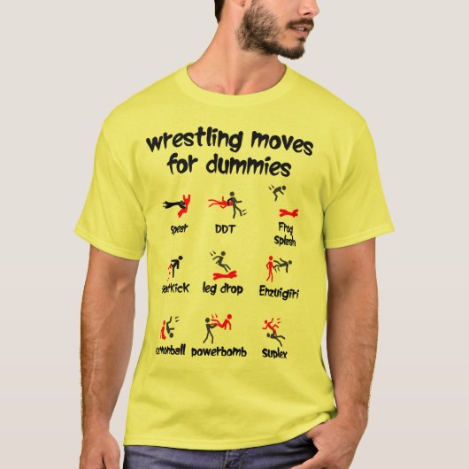 wrestling moves for dummies t-shirt (Voorkant)