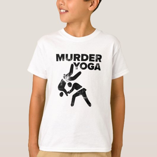 Wrestling Murder Yoga Funny Jiu Jitsu Gift T-shirt (Voorkant)