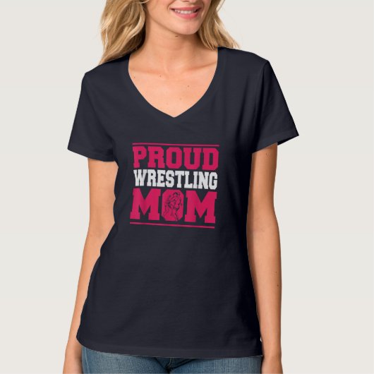 Wrestling Proud Mam Wrestle Wrestler Moederdag T-shirt (Voorkant)