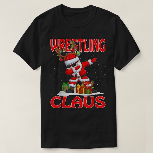 Wrestling Santa Claus Christmas Matching Costume  T-shirt (Design voorkant)