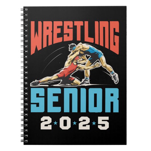 Wrestling Senior Class van het Afstuderen 2025 Notitieboek (Voorkant)