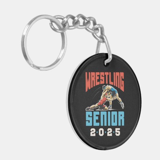 Wrestling Senior Class van het Afstuderen 2025 Sleutelhanger (Voorkant Links)