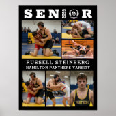 Wrestling Senior Graduate 6 Photo Collage Poster (Voorkant)