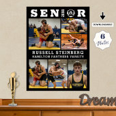 Wrestling Senior Graduate 6 Photo Collage Poster