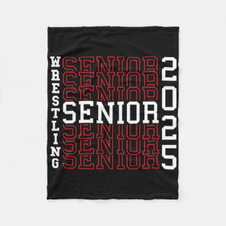 Wrestling Senior Night Wrestling Senior 2025 Gradu Fleece Deken