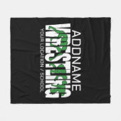 Wrestling Team ADD TEKST School Athlete Wrestler Fleece Deken (Voorkant (Horizontaal))