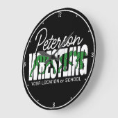 Wrestling Team ADD TEKST School Athlete Wrestler Grote Klok (Hoek)