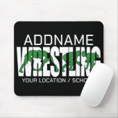 Wrestling Team ADD TEKST School Athlete Wrestler Muismat (Met muis)