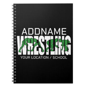 Wrestling Team ADD TEKST School Athlete Wrestler Notitieboek