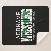 Wrestling Team ADD TEKST School Athlete Wrestler Sherpa Deken (Voorkant (horizontaal))