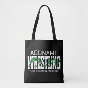 Wrestling Team ADD TEKST School Athlete Wrestler Tote Bag