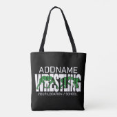 Wrestling Team ADD TEKST School Athlete Wrestler Tote Bag (Achterkant)