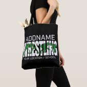 Wrestling Team ADD TEKST School Athlete Wrestler Tote Bag (Dichtbij)