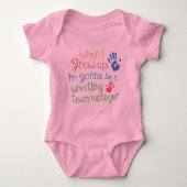 Wrestling Team Manager (Future) Baby Baby T-Shir Romper (Voorkant)