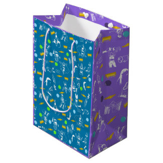 Wrestling Themed Birthday Gift Wrap Party Medium Cadeauzakje