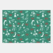 Wrestling themed wrapping paper - variety 3-pack (Voorkant)