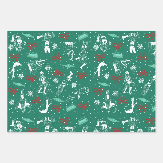 Wrestling themed wrapping paper - variety 3-pack (Voorkant)