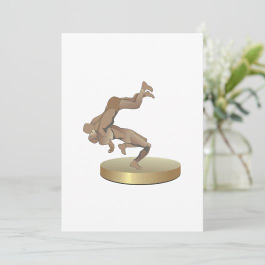 Wrestling Trophy Kaart (Staand voorkant)