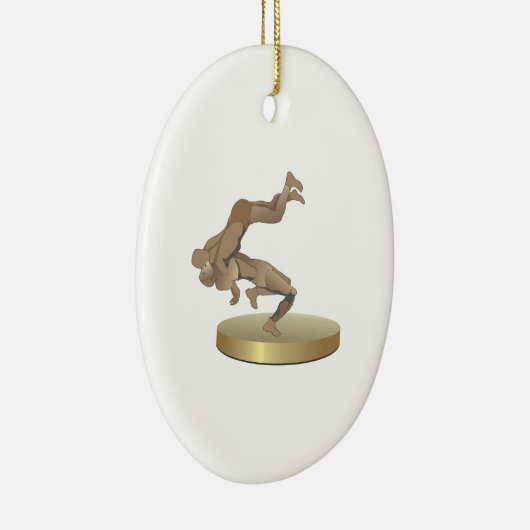 Wrestling Trophy Keramisch Ornament (Rechts)